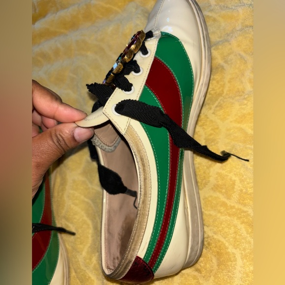 Gucci Vernice Crystal Patent Leather Trainers - Picture 5 of 14